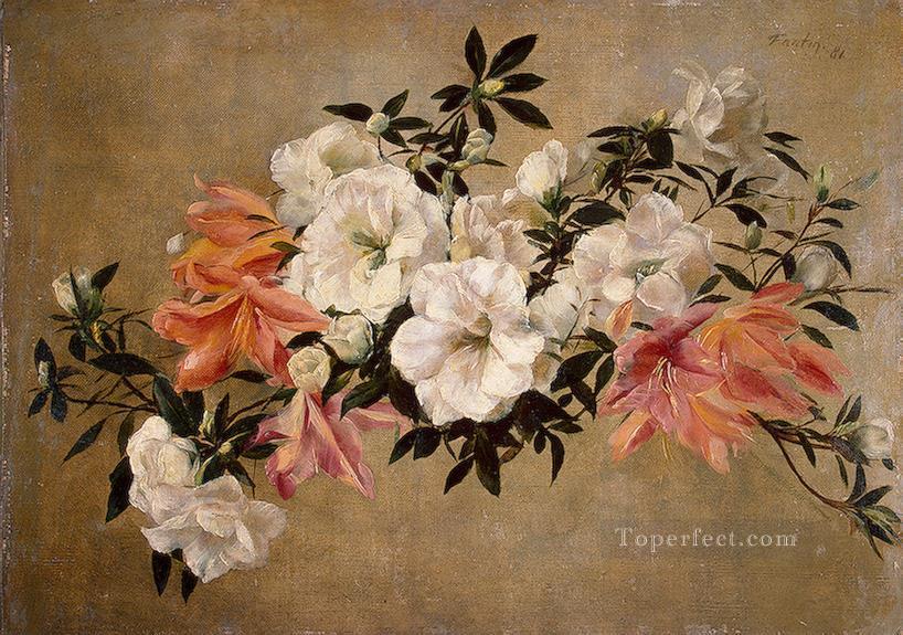 Petunias Henri Fantin Latour Pintura al óleo